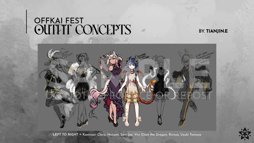 OffKai Fest: Twilight Reverie Lounge - Performer &amp; Mascot Outfit Concepts